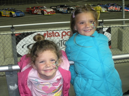 Kaylee and Sarah looking adorable before the big race
