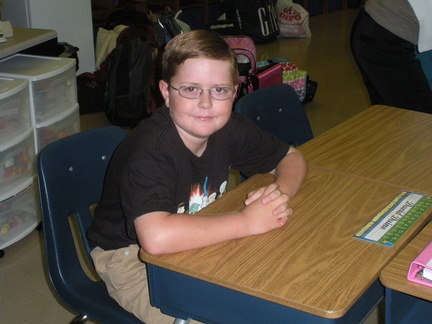4th Grade - David's desk in Mrs. Hadden's class