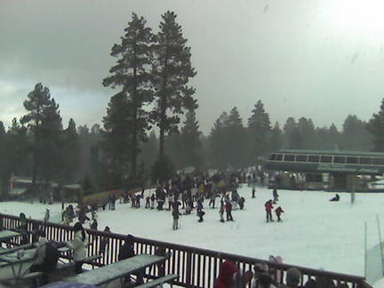 A little snow falling, nice day at Snow Summit