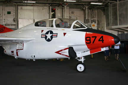 Beautiful T-2 on the USS Midway hangar deck