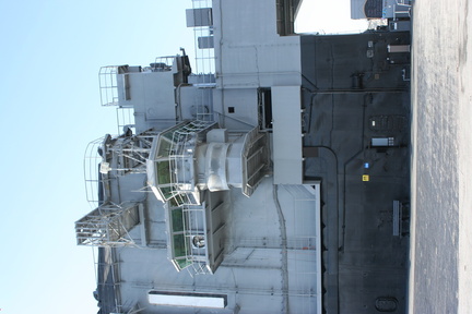 The Air Boss sits in that glass cupola and controls all deck and air operations