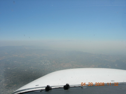 Look ma! No prop!
Some hazy view of the San Fernando Valley