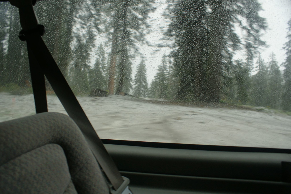 Sleet on the Way to Glacier Point