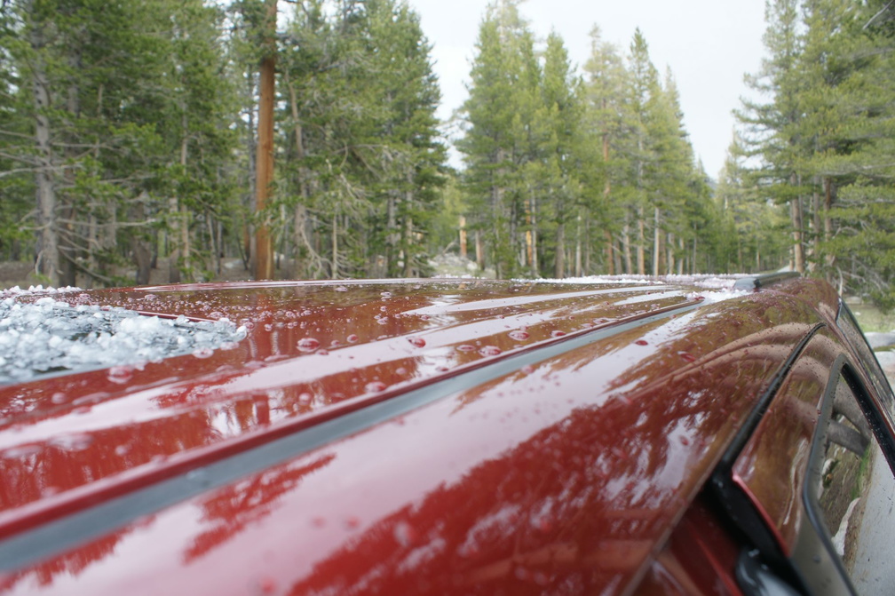 We Got Hailed on near Tuolumne Meadows