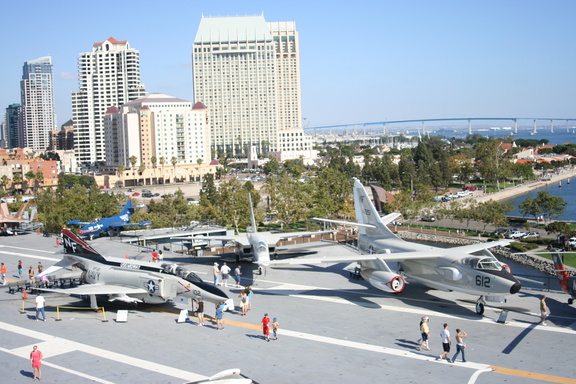 View from vultures row of the USS Midway
