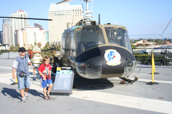 Justin and David inspecting the rotorcraft